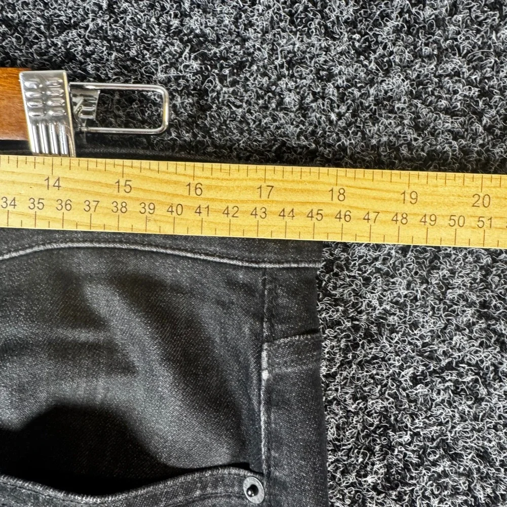 7 For All Mankind Adrien Slim Fit Jeans Mens 34 Black Japanese Fabric Denim